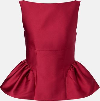 Roland Mouret Top peplum in taffet&agrave;