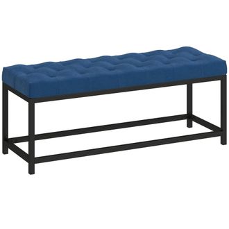 HOMCOM Pie de cama 117x40x48 cm azul