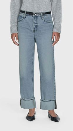 Frame Denim Slouchy Straight Wide Cuff Jean In Ziggy