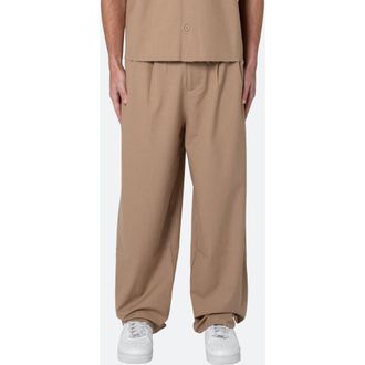 mnml Baggy Pleated Pants in Khaki at Nordstrom, Size Xxx-Large