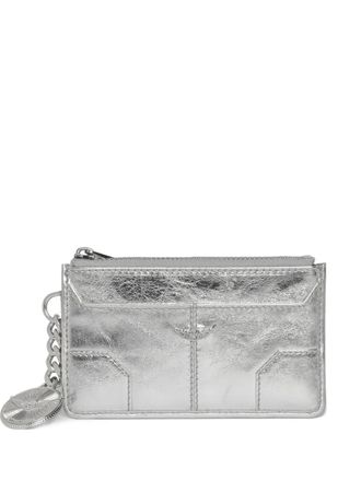 Zadig&Voltaire Sunny metallic card holder - Silver