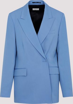 Dries Van Noten Womens Wool Beno Jacket - Light Blue - Size EU 34 (Womens)