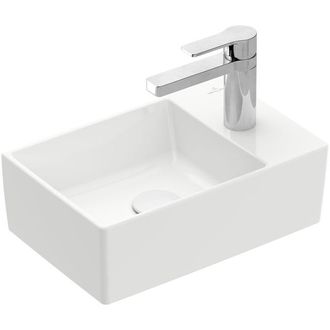 Villeroy & Boch Memento 2.0 fontein onderzijde geslepen 40x26cm - zonder overloop 1 kraangat wit