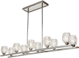 Loops 10 Bulb Chandelier LIght Highly Polished Nickel LED G9 3.5W