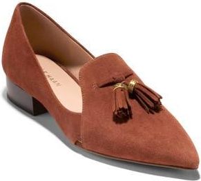 Cole Haan Vanya Tassel Flat in Dark Cuoi at Nordstrom Rack, Size 8