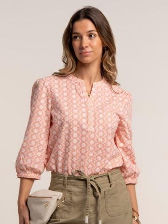 Brakeburn Fossil Blouse in Coral at Nordstrom, Size 12