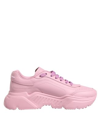 Dolce & Gabbana Roze Leren Daymaster Lage Sneakerschoenen