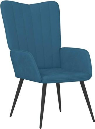 vidaXL Sillón de relax de terciopelo azul Vidaxl