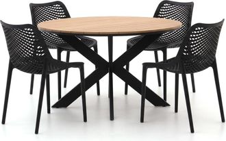 Forza Furniture Forza Ripi/Fidenza &oslash;149cm dining tuinset 5-delig stapelbaar