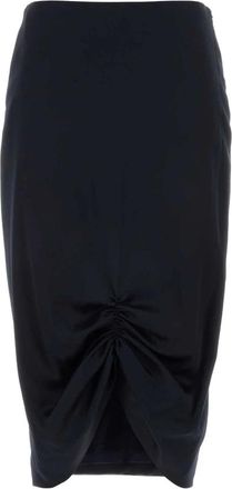 Valentino Garavani Stretch cr&ecirc;pe rok - Dames - Midirokken - Blauw - S - Rokken
