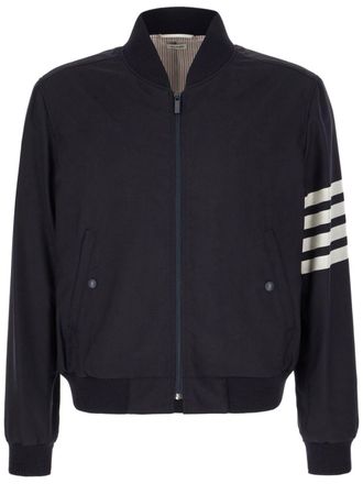 Thom Browne 4-Bar bomber jacket - Blue