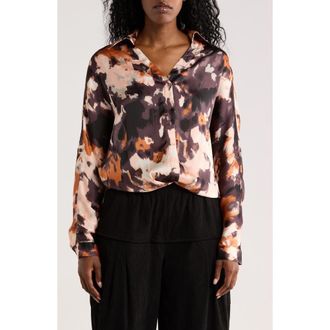 Patrizia Luca Ruched Front Top in Rust at Nordstrom Rack, Size Large/x-Large