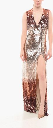 Elisabetta Franchi Sequined Maxidress with Ombre Design Elisabetta Franchi