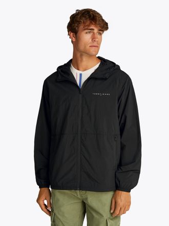 Tommy Jeans Windbreaker TOMMY JEANS TJM WINDBREAKER EXT, Herren, Gr. XXL, schwarz, Web, Obermaterial: 100% Polyamid, regular fit normal, Rundhals, eingesetzt elas