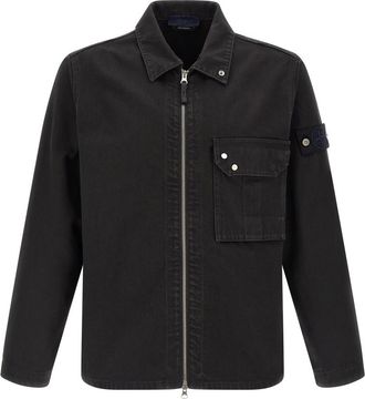 Stone Island Black Denim Overshirt