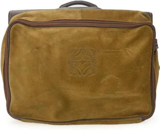 Loewe Pre-owned Handbags, male, Brown, Size: ONE SIZE Pre-owned Leather Business Bag Attache Case