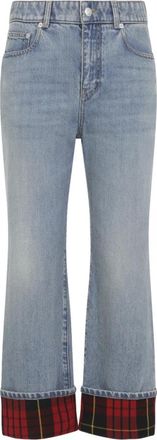 Alexander McQueen Alexander McQueen, Boot-cut Jeans, female, Blue, Size: W27 Light Blue Cotton Jeans