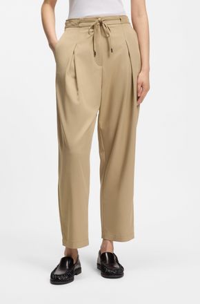 Boss Orange by Hugo Boss Bundfaltenhose BOSS ORANGE Tophelia Premium Damenmode, Damen, Gr. 34, N-Gr, rust, copper 222, Web, Obermaterial: 75% Viskose, 25% Polyester, unifarben