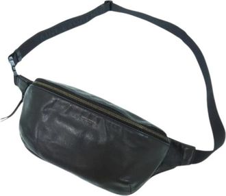 Saint Laurent Pre-owned Vintage Fanny Pack - Heren - Vintage Heuptassen - Zwart - ONE Size - Leer - Vintage