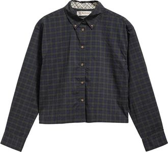 Barbour Ravenshill Boxy Shirt - Dames - Overhemden - Blauw - M - Katoen - Overhemden