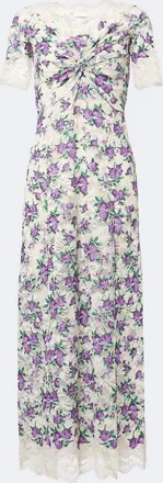 Paco Rabanne Floral lace maxi dress