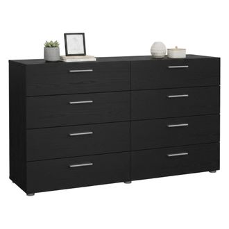 Dmora Dmora - Aparador Phethai, Buf&eacute; De Sal&oacute;n, Aparador De Sal&oacute;n, Despensa De Cocina, 140x40 H82 Cm, Negro