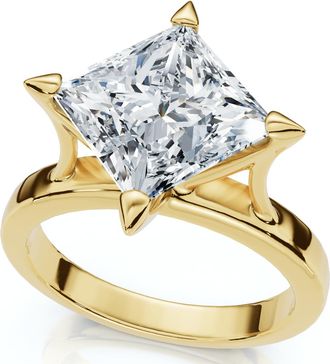 Pompeii3 Certified 3Ct Princess Cut Diamond Solitaire Engagement Ring 14k or Pt Lab Grown
