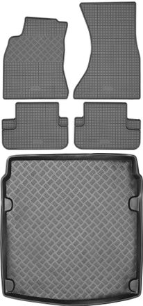 OEM Juego De Alfombrillas De Goma Para Coche Y Alfombrilla Para Maletero Para Audi A4 B8 Limousine/sed&aacute;n (2007-2015)