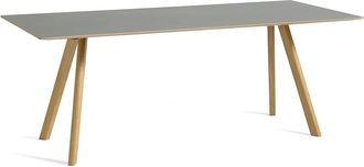 HAY Copenhague CPH30 2.0 Esstisch 200 x 90 cm, Eiche lackiert / Linoleum grau