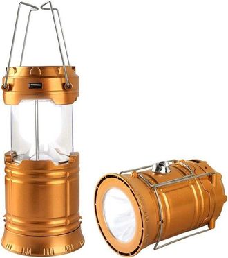 OEM L&aacute;mpara Solar De Camping - Linterna Led Recargable - 300 L&uacute;menes - Para Exteriores/emergencias - Plegable