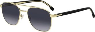 HUGO BOSS Zonnebril - Heren - Zonnebrillen - Zwart - 56 MM - Accessoires