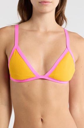 Maaji Rewind Reversible Bikini Top in Yellow at Nordstrom Rack, Size Medium