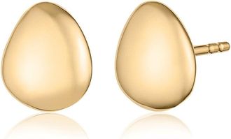 Monica Vinader Gold Nura Small Pebble Stud Earrings