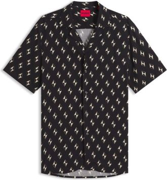 HUGO BOSS Diamond-print shirt in a relaxed fit