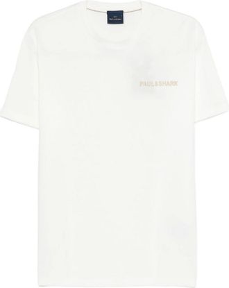 Paul & Shark White Crew Neck T-Shirts