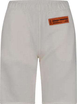 Heron Preston Dames/Dames Katoenen Sweat Shorts (Wit)