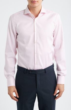 BOSS P-Hank Slim Fit Cotton Dress Shirt in Light Pastel/pink at Nordstrom, Size 14.5R