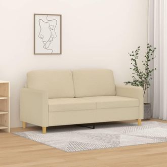 vidaXL Sof&aacute; De 2 Plazas De Tela Color Crema 140 Cm Vidaxl
