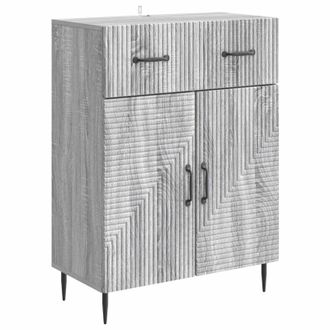 vidaXL Aparador Gris Sonoma 66 X 34,5 X 89,5 Cm Madera De Ingenier&iacute;a Vidaxl