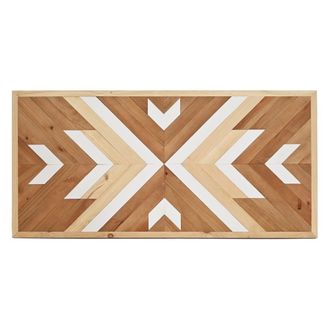 Deco Wood Cabecero de madera maciza &eacute;tnico multicolor de de 80x165cm