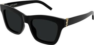 Saint Laurent SL M156 001 Zonnebrillen - Dames - Zonnebrillen - Zwart - 52 MM - Accessoires