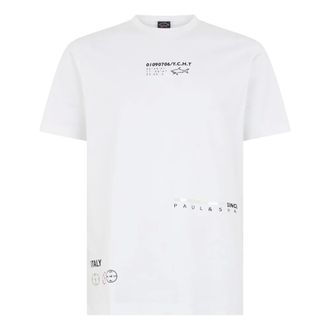 Paul & Shark Paul & Shark, T-Shirts, male, White, Size: XS T-shirt with Contrast Print