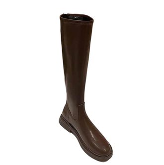 Generic Womens Winter Knee High Riding Equestrian Boots Leather Platform Shoes Long Boots Office Lady Footwear