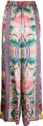 Pierre-Louis Mascia Kamut floral-print silk trousers - women - Silk - M - Multicolour