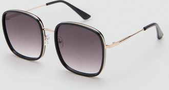Mango Occhiali da sole quadrati montatura metallizzata nero - Donna - Taglia unica - MANGO