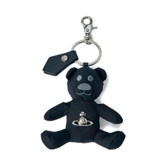 Vivienne Westwood Keyrings, female, Black, Size: ONE SIZE Orb Plaque Teddy Bear Keyring