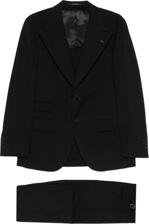 Luigi Bianchi Mantova Pak met enkele rij knopen - Zwart