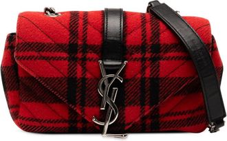 Saint Laurent Pre-owned Saint Laurent Baby Chevron Tartan Wool Monogram Classic Chain Bag WDM1UO18GQJMJGAI