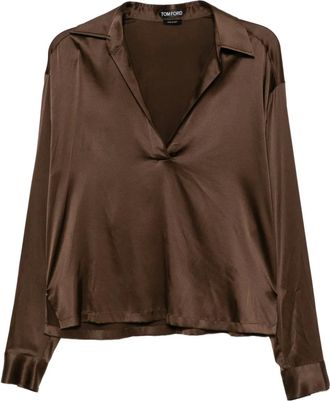 Tom Ford Blusa in raso - Marrone