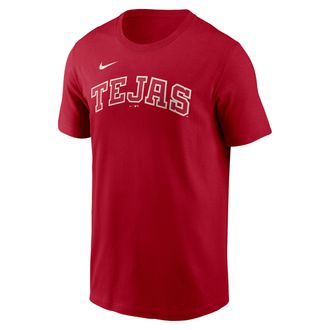Nike Jacob deGrom Texas Rangers City Connect Nike Mens MLB T-Shirt in Red | N1996DLTE9-689